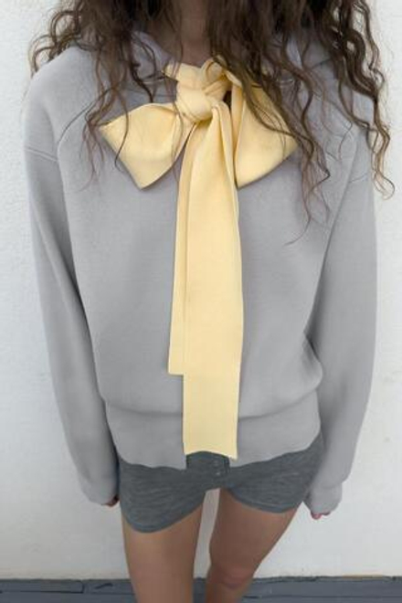 ZARA КАРДИГАН С КАПЮШОНОМ И ЗАВЯЗКАМИ, СЕРЫЙ МЕЛАНЖ