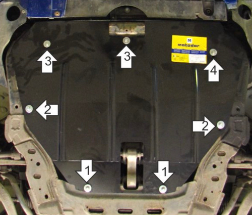 Защита двигателя и КПП для Mazda 6 Motodor.71104