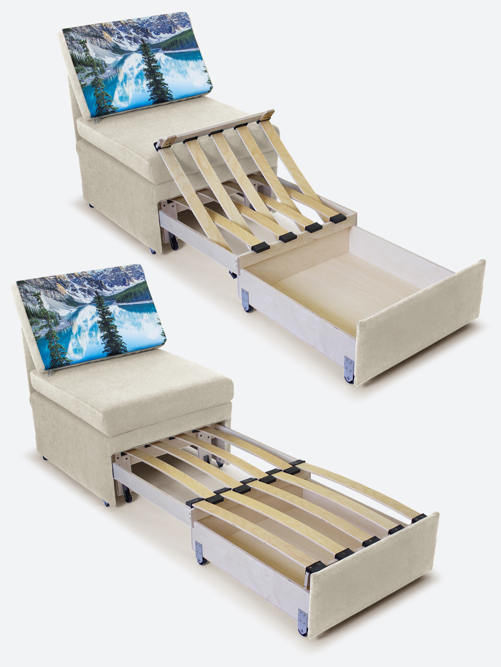 Кресло-кровать "Миник", купон Пейзаж