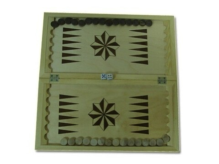 Нарды. Деревянные фишки. Размер: 40*20 см в сложеном виде.  (Кас).