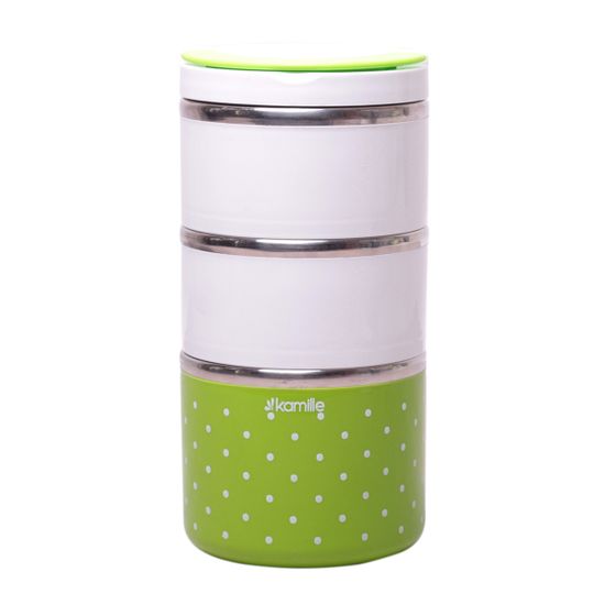 Ланч бокс тройной 1480 мл. Kamille КМ 2104 круглый