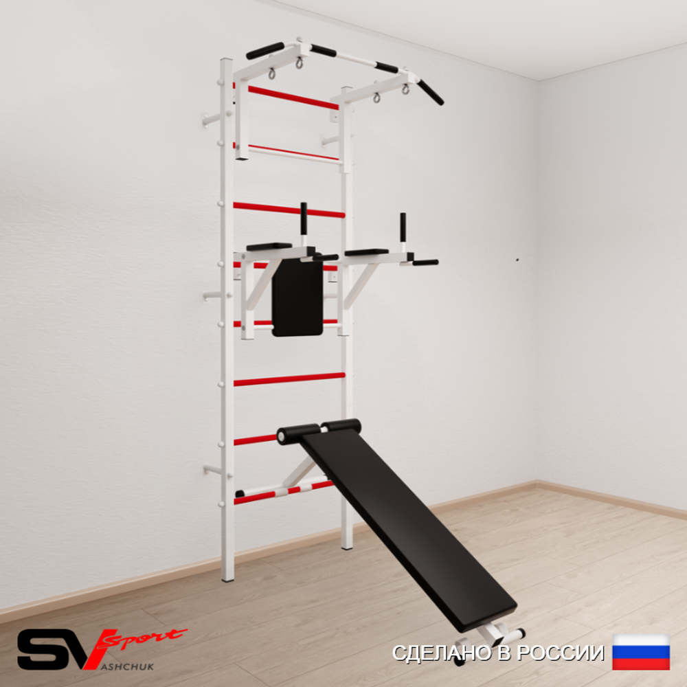 Шведская стенка Sv Sport 505 (Турник стандарт/Брусья/Скамья)