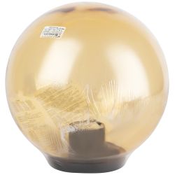 Садово-парковый светильник ЭРА НТУ 01-100-303 шар золотистый на опору / кронштейн IP44 Е27 max100Вт d300mm | Садово-парковые светильники