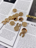 Накладка на пуговицу золотистая "Плоская"