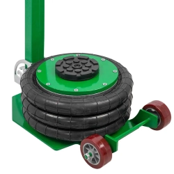 Домкрат подкатной пневматический 3т (4-8bar, h min 135мм, h max 400мм, 3 подушки, Ø250мм) RockFORCE RF-TRA1812