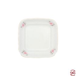 Салатник квадратный Bernadotte Серая роза золото 16 см