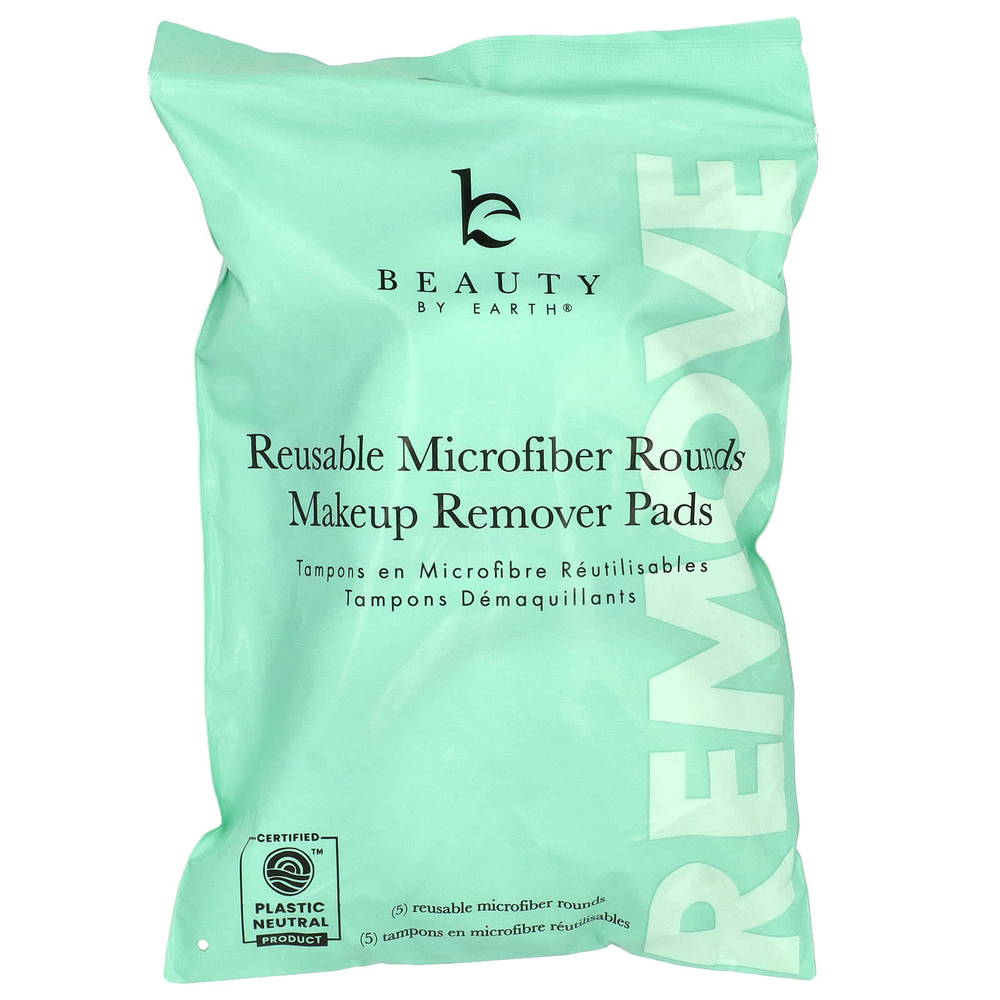 Beauty By Earth, Многоразовые кружки из микрофибры, 5 подушечек