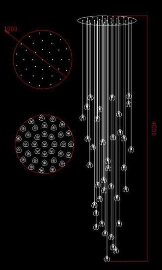 Люстра Bocci 14.36 Random 110 x 40