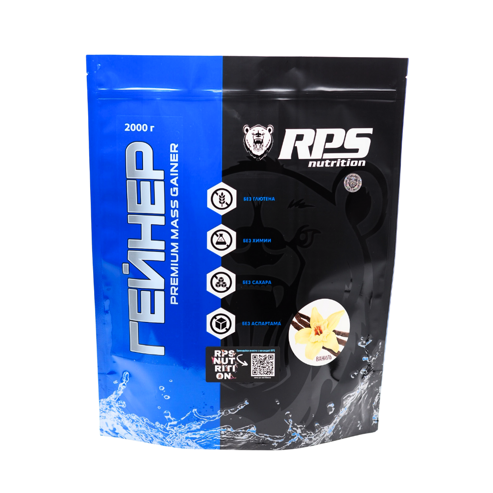 ГЕЙНЕР 2000г ПАКЕТ, PREMIUM MASS GAINER RPS NUTRITION