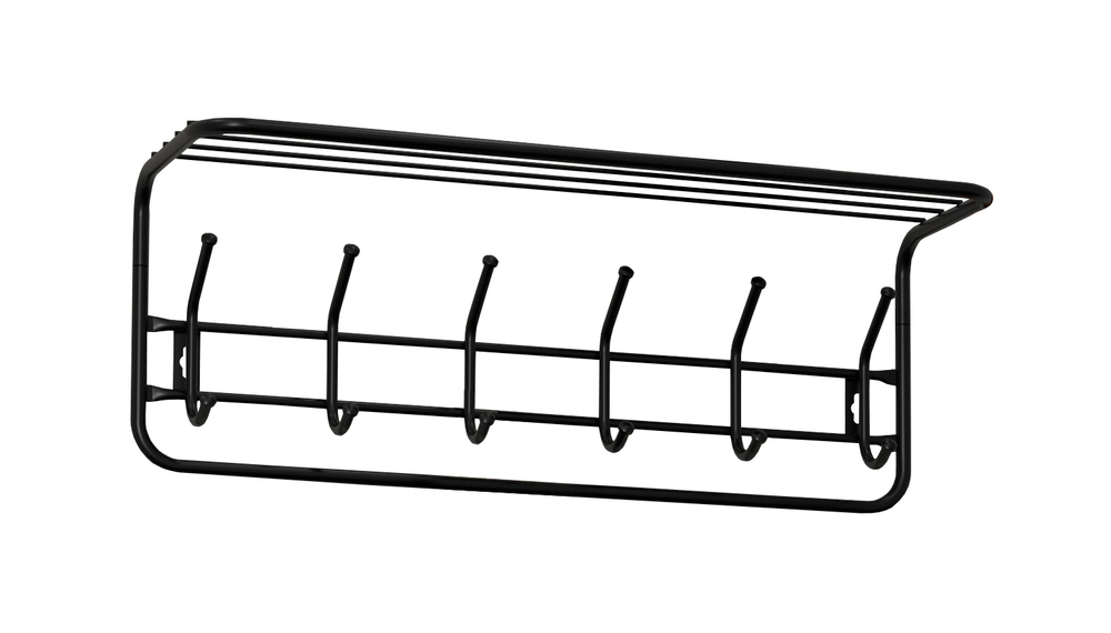 Вешалка с полкой 80 см арт.ВСП 7 Ч (черный)