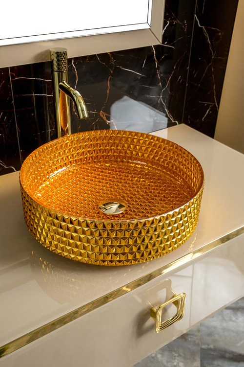 Armadi Art Столешница стекло 100см прямая Капучино Lucido