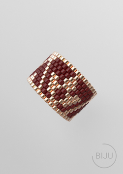 Схема кольца из бисера, узор PEYOTE, мозаичное плетение, четный счет, узор пейот из Miyuki Delica 11/0, файл PDF, RING_412