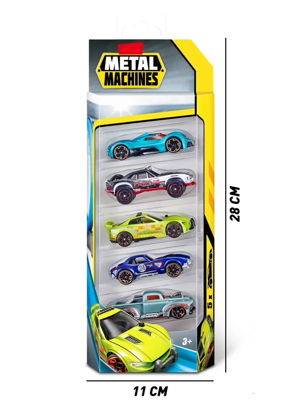 Набор машинок 5 шт инерционных металл+пластик