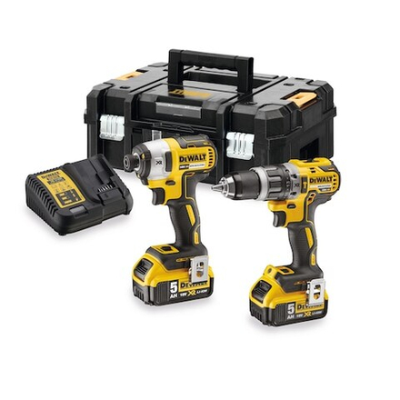 Набор DeWalt DCK266P2T: DCD796 + DCF887, 2 × 5 А·ч, TSTAK