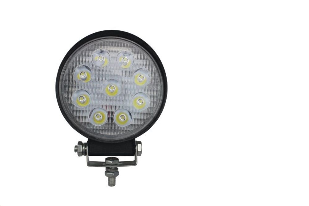 Фара светодиодная дополнительная 9 LED 27W 10-30V (круглая) 112*129*30 дальний (GrandeLight)