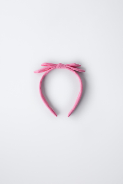 ZARA ТОНКИЙ ОБОДОК С БАНТОМ, РОЗОВЫЙ