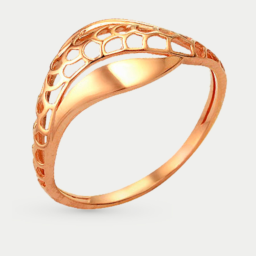 Кольцо женское из розового золота 585 пробы без вставок (арт. 70058500)