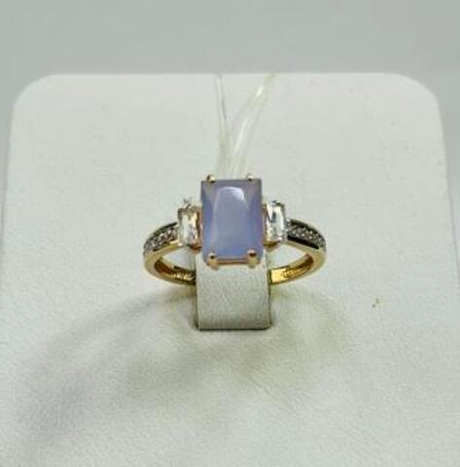 Кольцо из золота с ситаллом