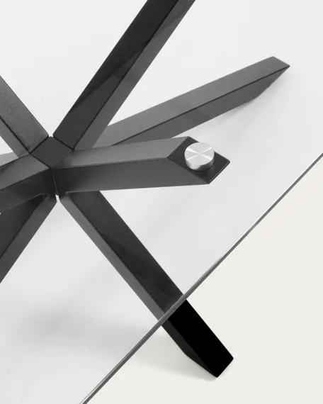 Журнальный столик Argo 130х70 см, стекло, черные ножки