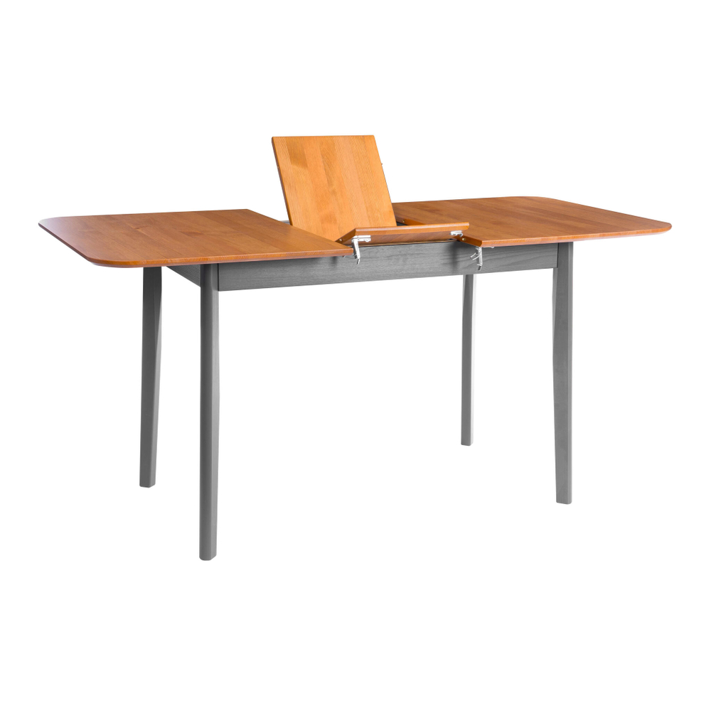 Стол Соната Люкс раздвижной/Sonata Lux extension table массив сосны, антик /графит, 120-(150)х75х75 см