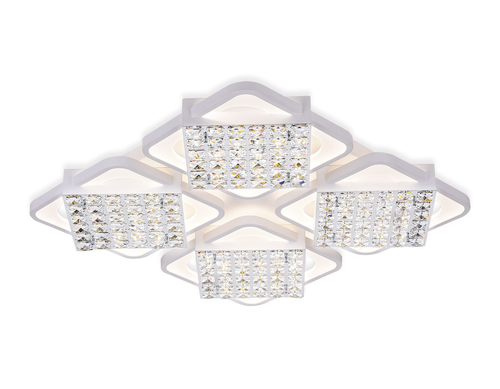 Потолочный светодиодный светильник с пультом FA128/4 WH белый 222W 680*680*110 (ПДУ РАДИО 2.4)