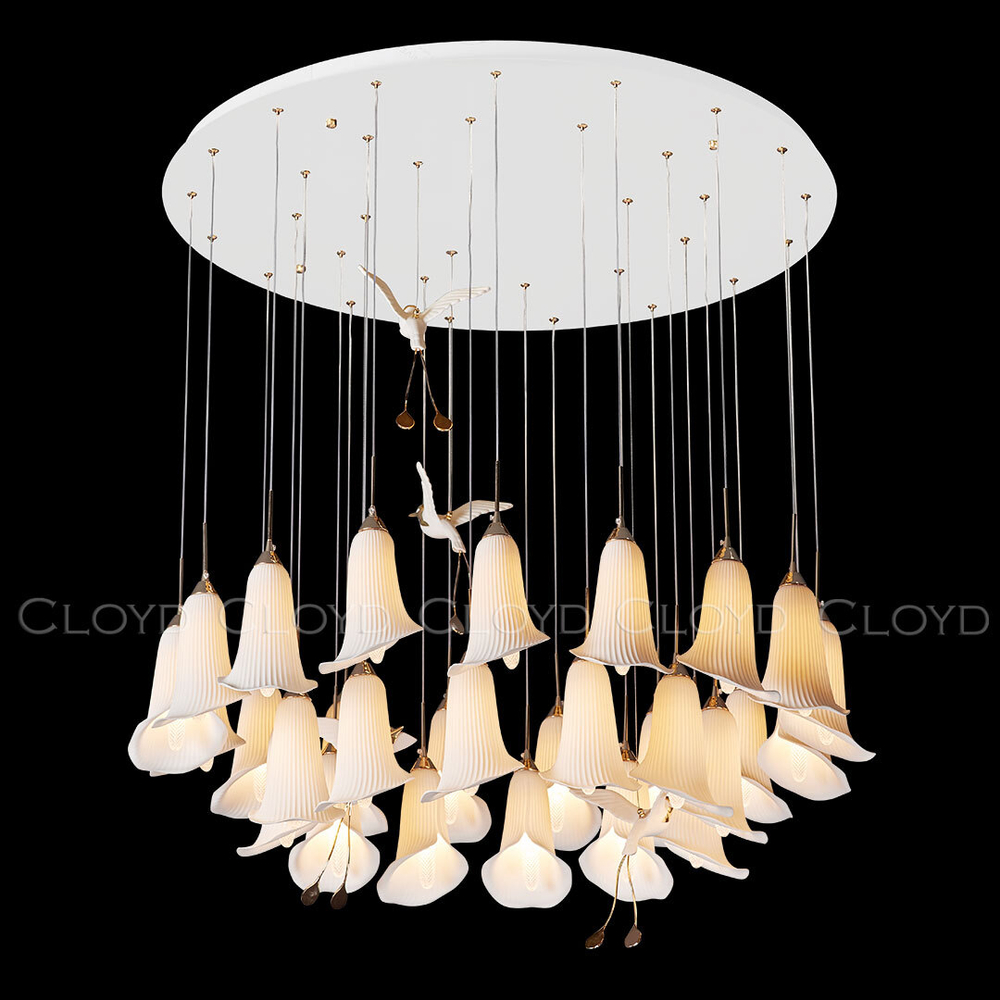 Люстра Cloyd OSANNA C29 / Ø100 см - керамика - белый (арт.11891)