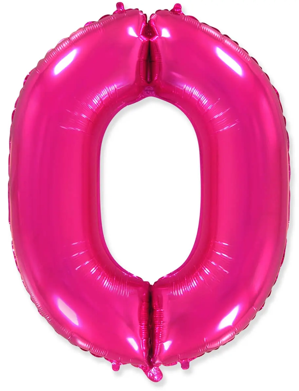 Цифра «0» малиновая с гелием в магазине «Склад Шаров»