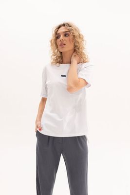 Футболка  однотонная, белая