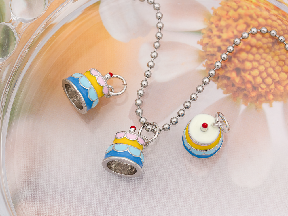 Подвеска "Торт" 10мм, эмаль