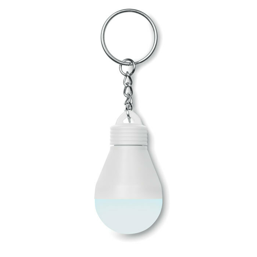 Пластиковый фонарь-брелок в виде лампочки Белый