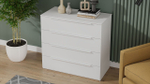 Комод для одежды с ящиками Белый Жемчуг/Белый софт 4 ящика 90х45х84 см