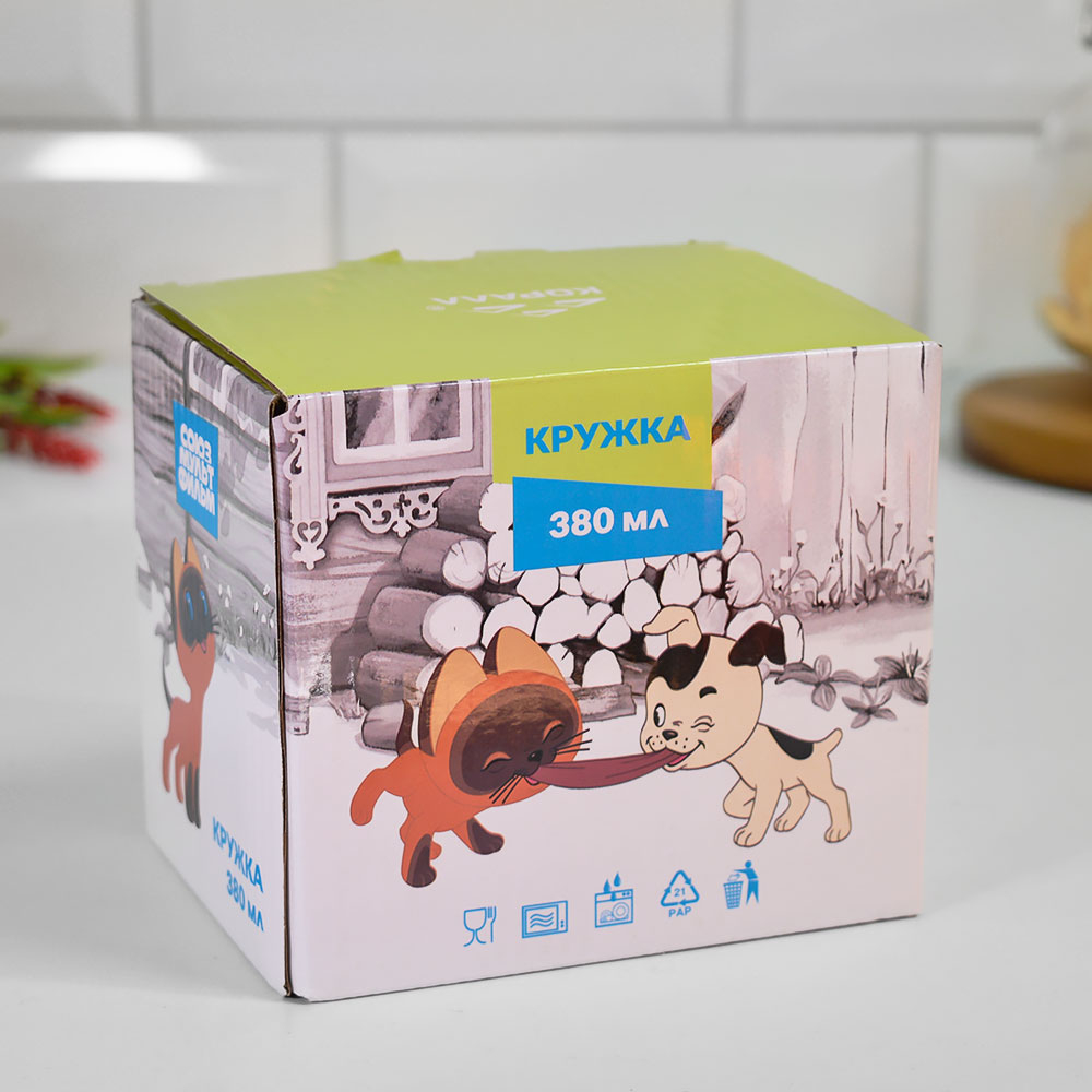 Кружка 380мл Котенок Гав, форма Дерби