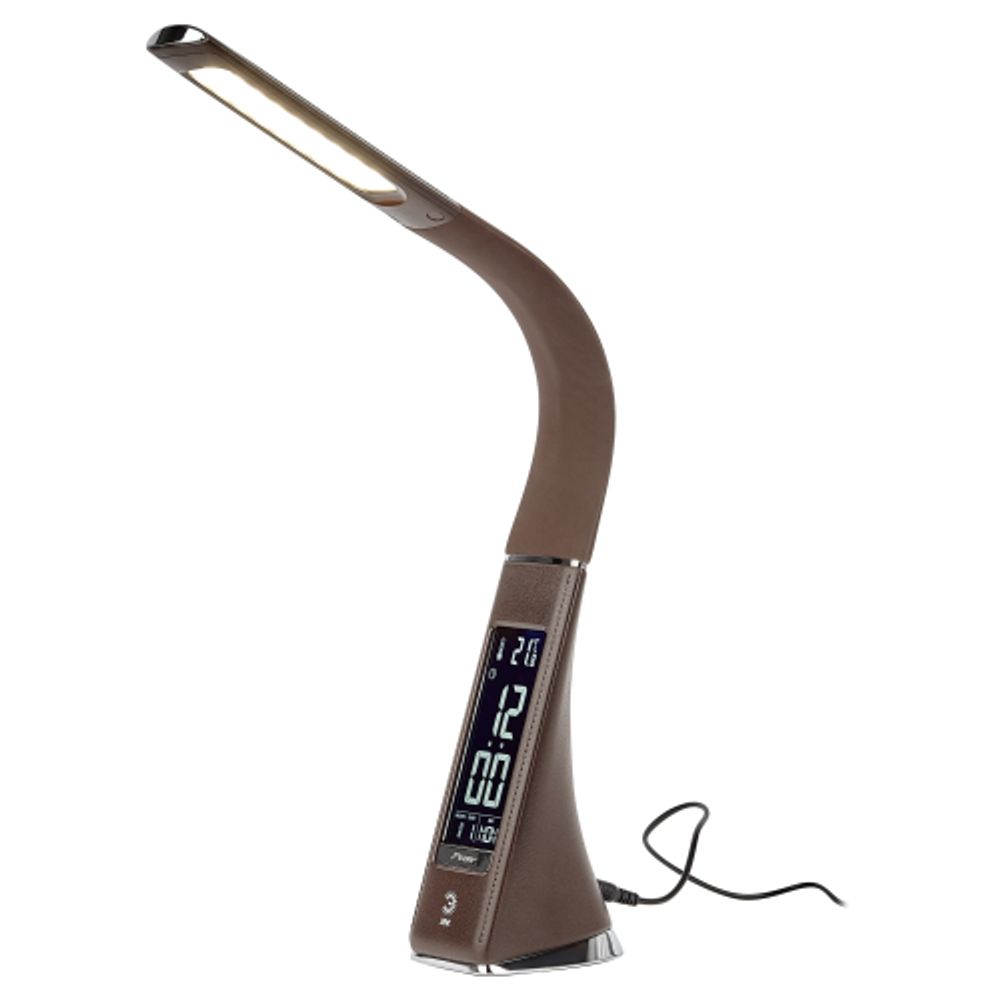 Настольный светильник ЭРА NLED-461-7W-BR светодиодный коричневый | Светодиодные настольные лампы