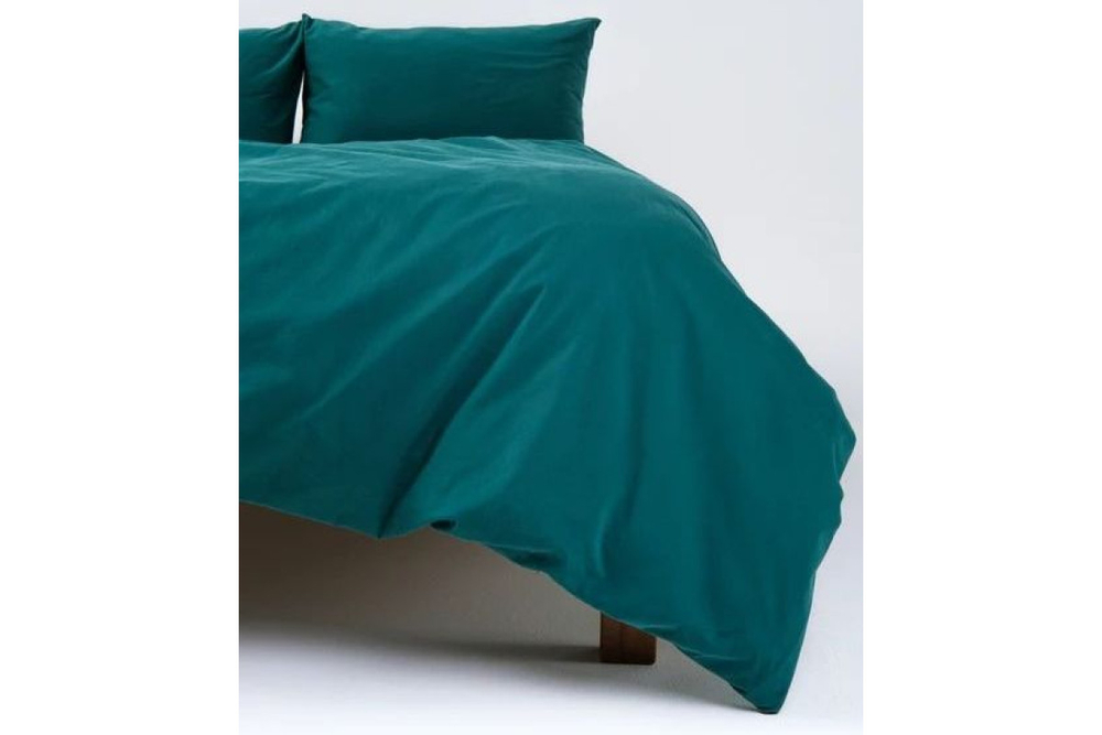Постельное белье GoodNight Сатин Делюкс 2 сп. с евро (с нав. 50х70) изумруд
