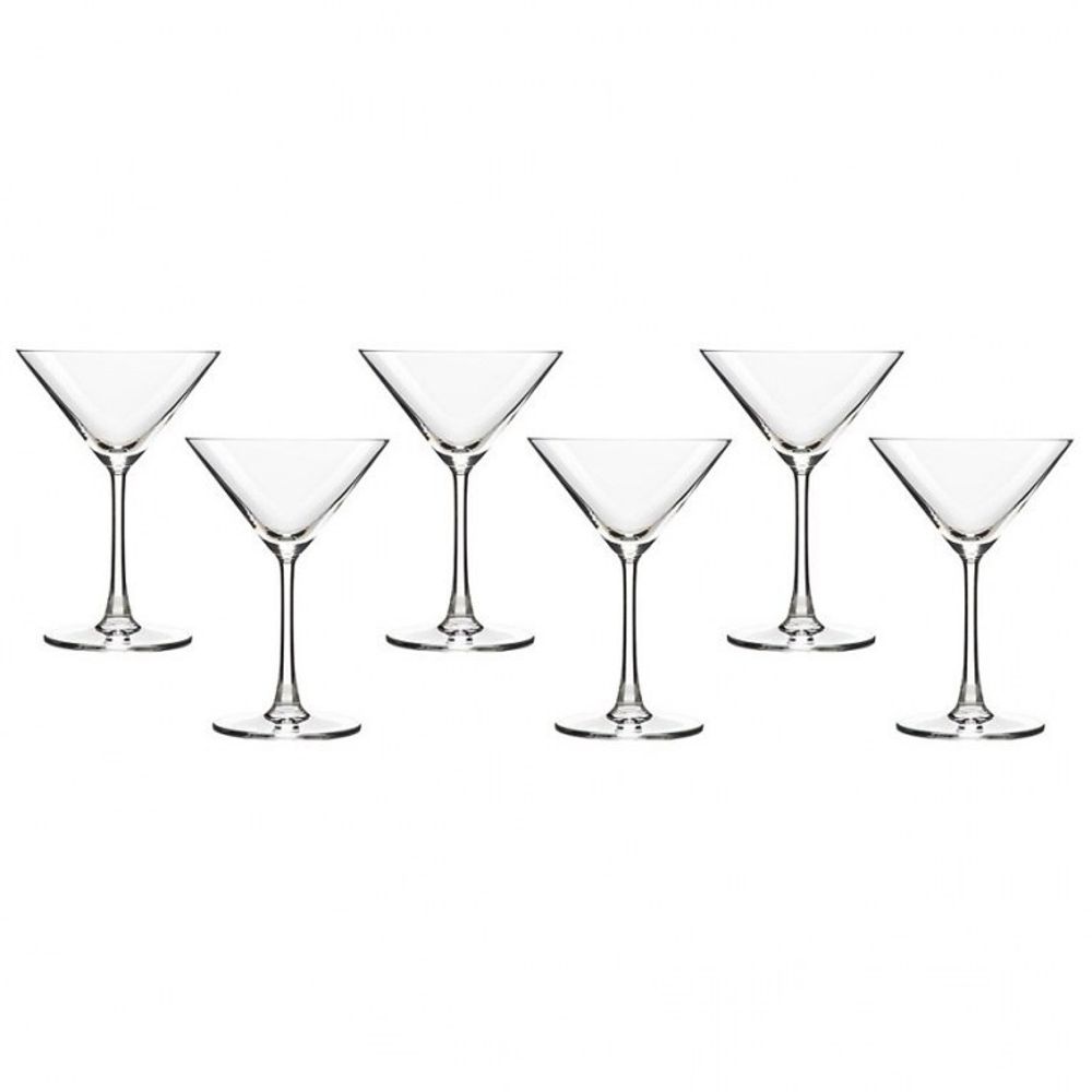 Набор из 6-ти стеклянных бокалов для мартини MW827-AS0007, 235 мл, прозрачный
