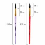 Кисти ПОНИ, БЕЛКА набор 5 шт. (пони круглые 2, 3, 5 белка круглые 6, 8) блистер, ЮНЛАНДИЯ, 201070