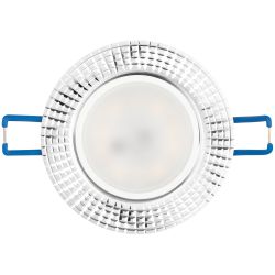 Светильник встраиваемый алюминиевый ЭРА KL32 AL/SL/1 под лампу MR16 GU5.3 белый | Алюминиевые встраиваемые светильники