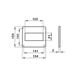 Пластина настенная Zernberg 120*60 мм пластик 18172