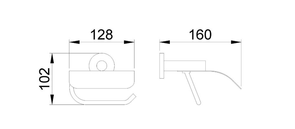 Держатель для туалетной бумаги латунь SIENA 16361.B глянцевый