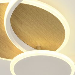 Светильник потолочный светодиодный ЭРА Модерн City CLL-1-60-RC WH+Wood с ДУ 60W 3000-6500К белый/золото | Светильники SPB-6 с ДУ