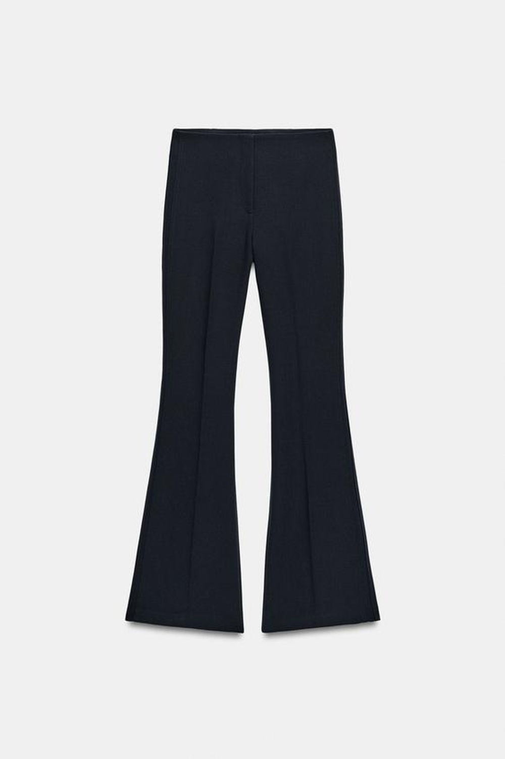 ZARA БРЮКИ FLARE С БОКОВЫМИ ШВАМИ, МОРСКОЙ СИНИЙ