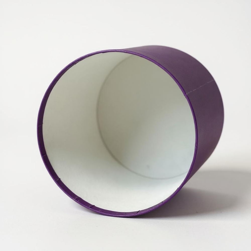 Шляпная коробка без крышки и лент 24х25 см Цвет; Фиолетовый.