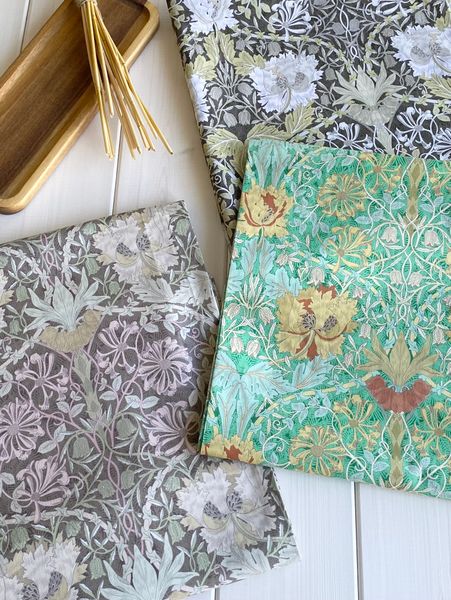 Уильям Моррис Honeysuckle #4, 100% хлопок, Handmade Fabrics 8