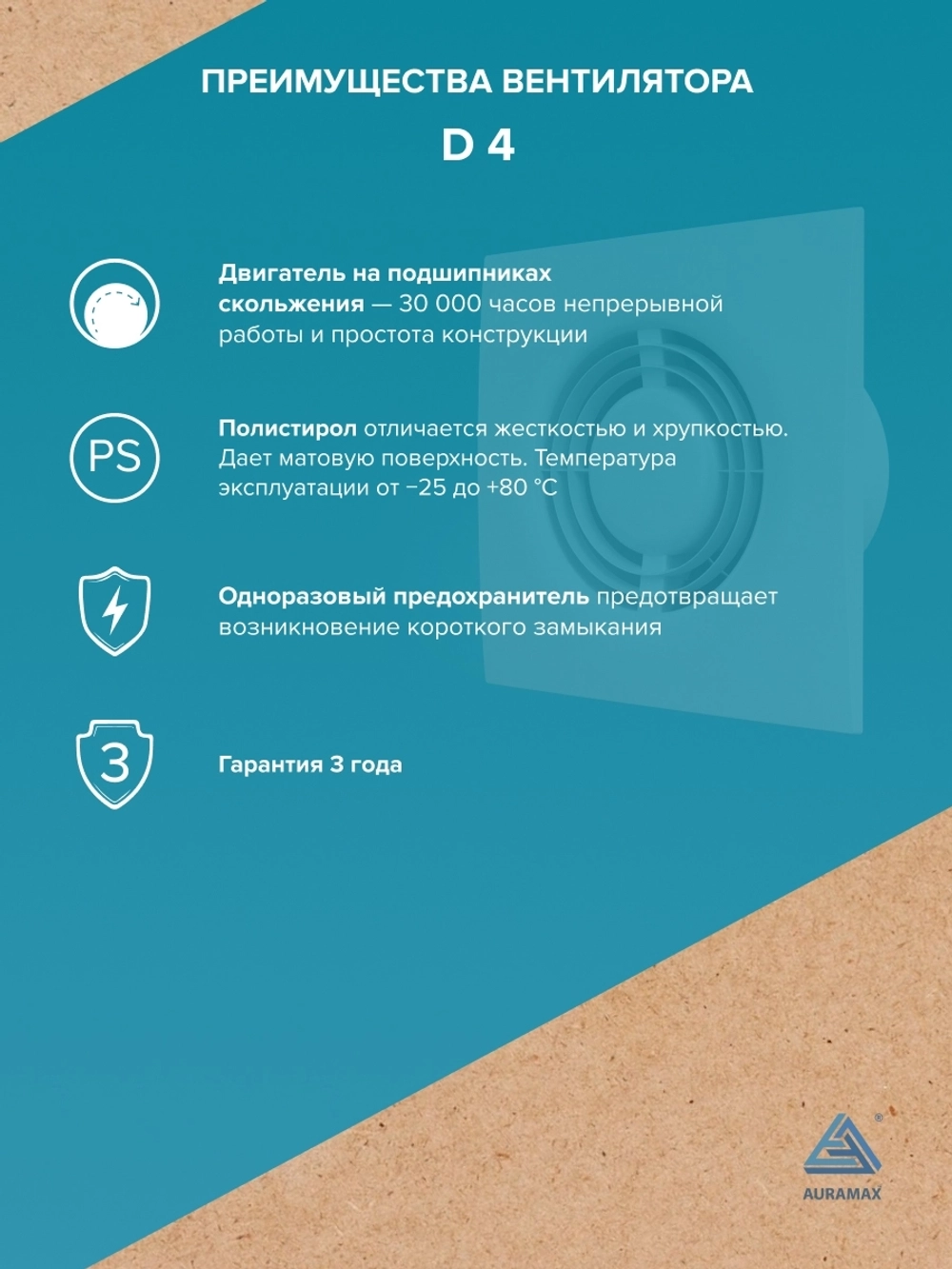 Вентилятор накладной D D100 AURAMAX