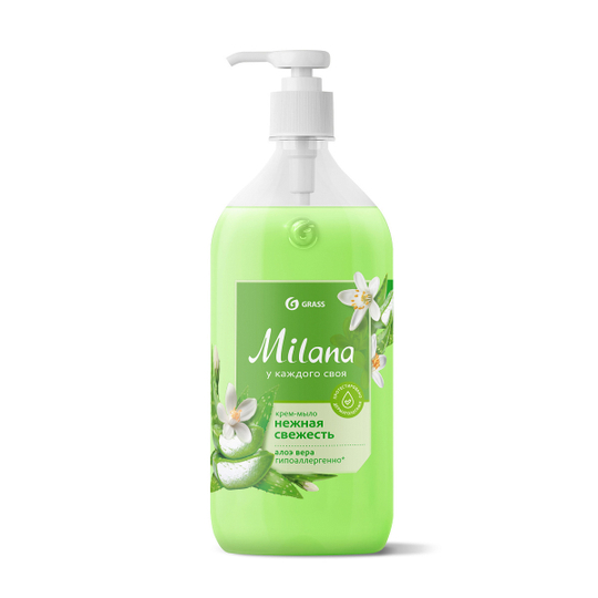 Крем-мыло жидкое увлажняющее "Milana алоэ вера" 1 л