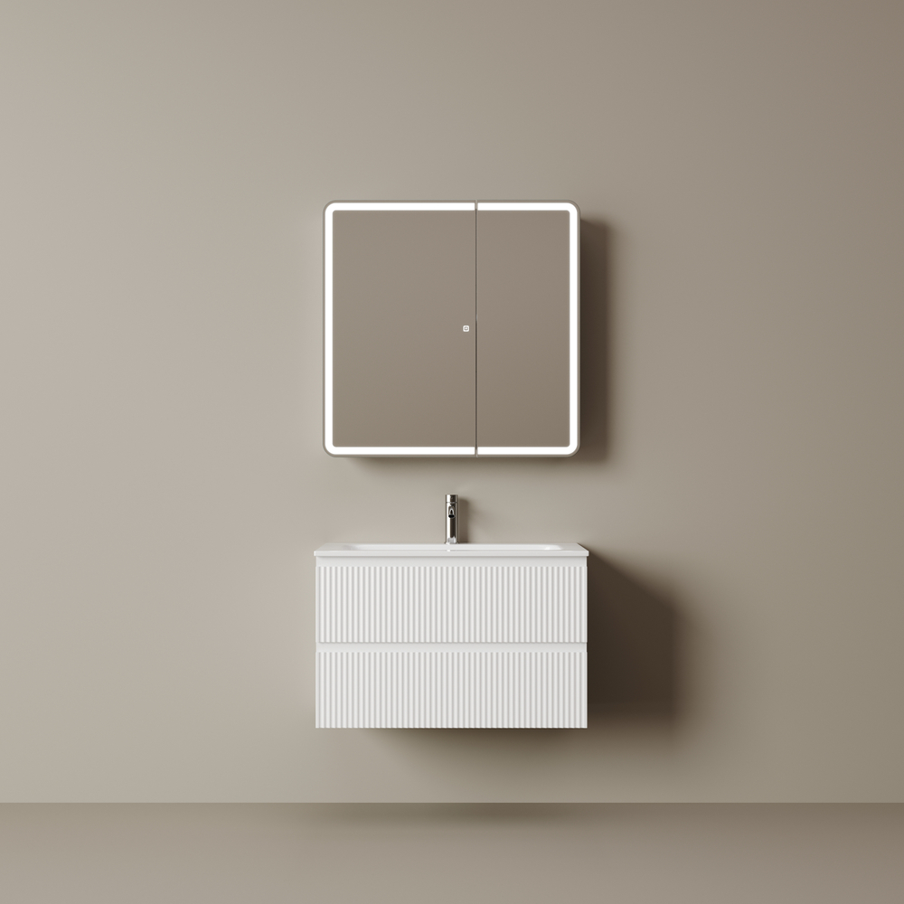 Зеркальный шкаф для ванной комнаты SANCOS Diva 800х149х800, с подсветкой, арт.DIV800