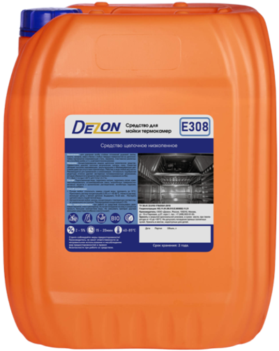 Щелочное беспенное средство чистящее для термокамер, E308, 20 литров
