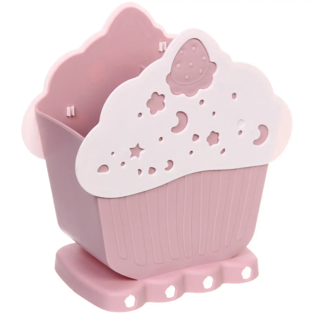 Подставка для столовых приборов «SEGRETO» 17*19*9,5см 2секции пыльная роза