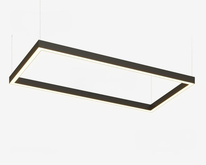 Подвесной LED светильник прямоугольный LP85-FRAME-1500 122Вт 3000К 11224Лм черный 1528х768х80мм DIOLUM
