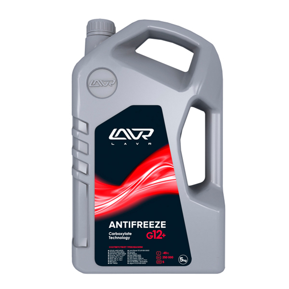 LAVR Антифриз G12+ (до -45°С) (красный), 5 кг